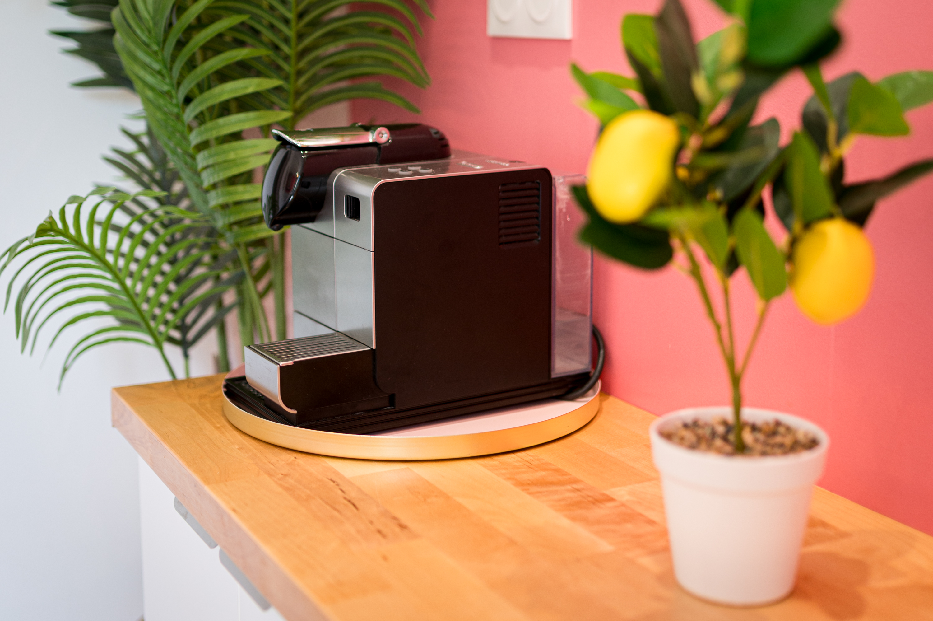 Machine Nespresso et citronnier