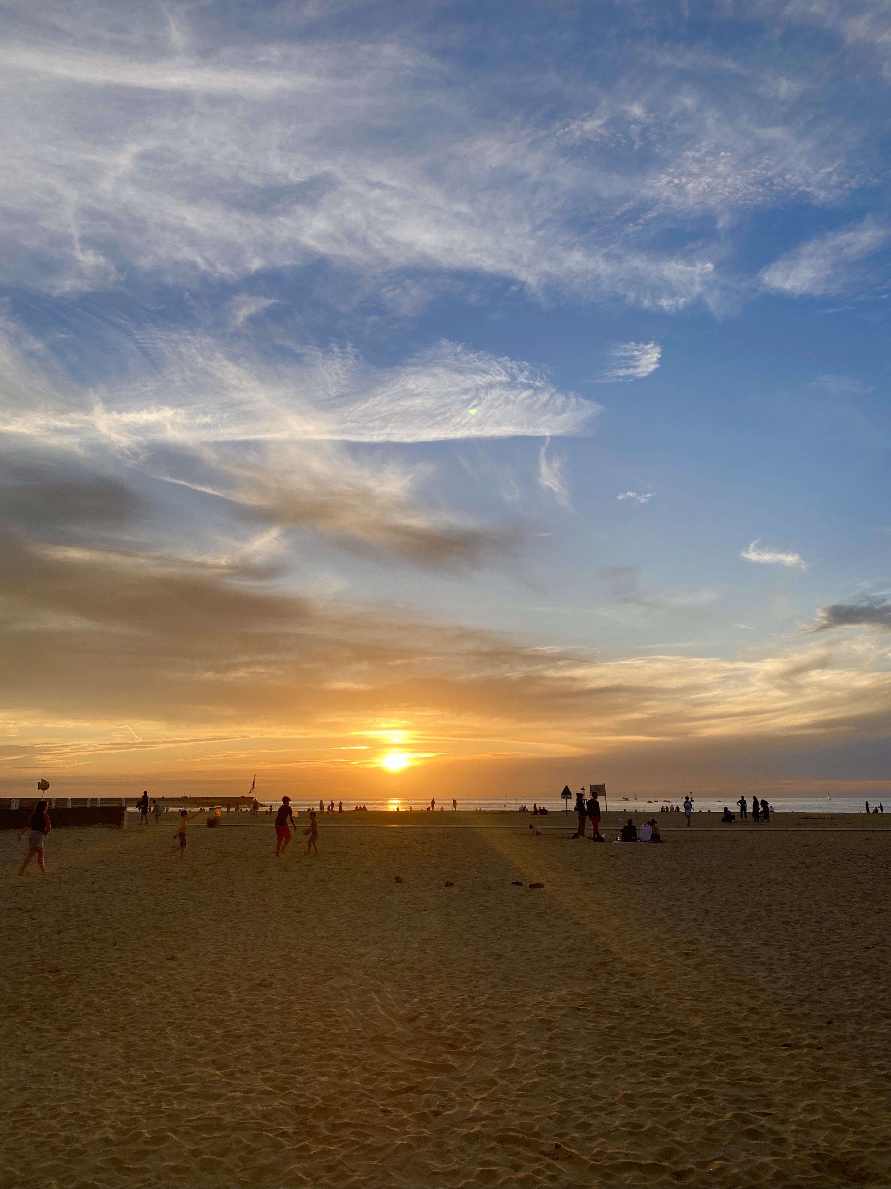 La grande plage de Trouville à marée basse